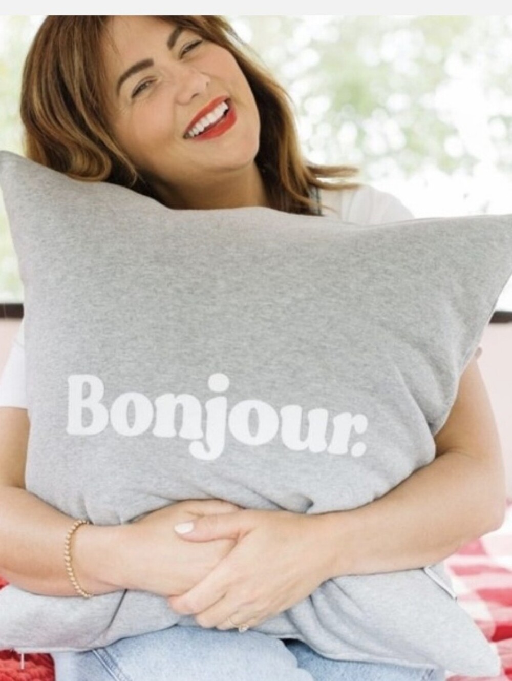 Jilly Box *Bonjour* Gray Decorative Pillow Cover